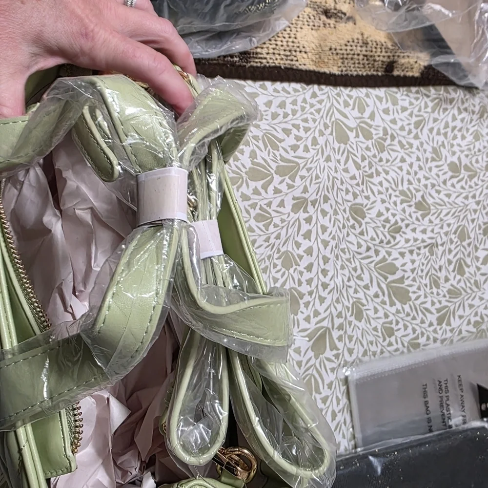 Cavalli Class Quilted Satchel in Light Green